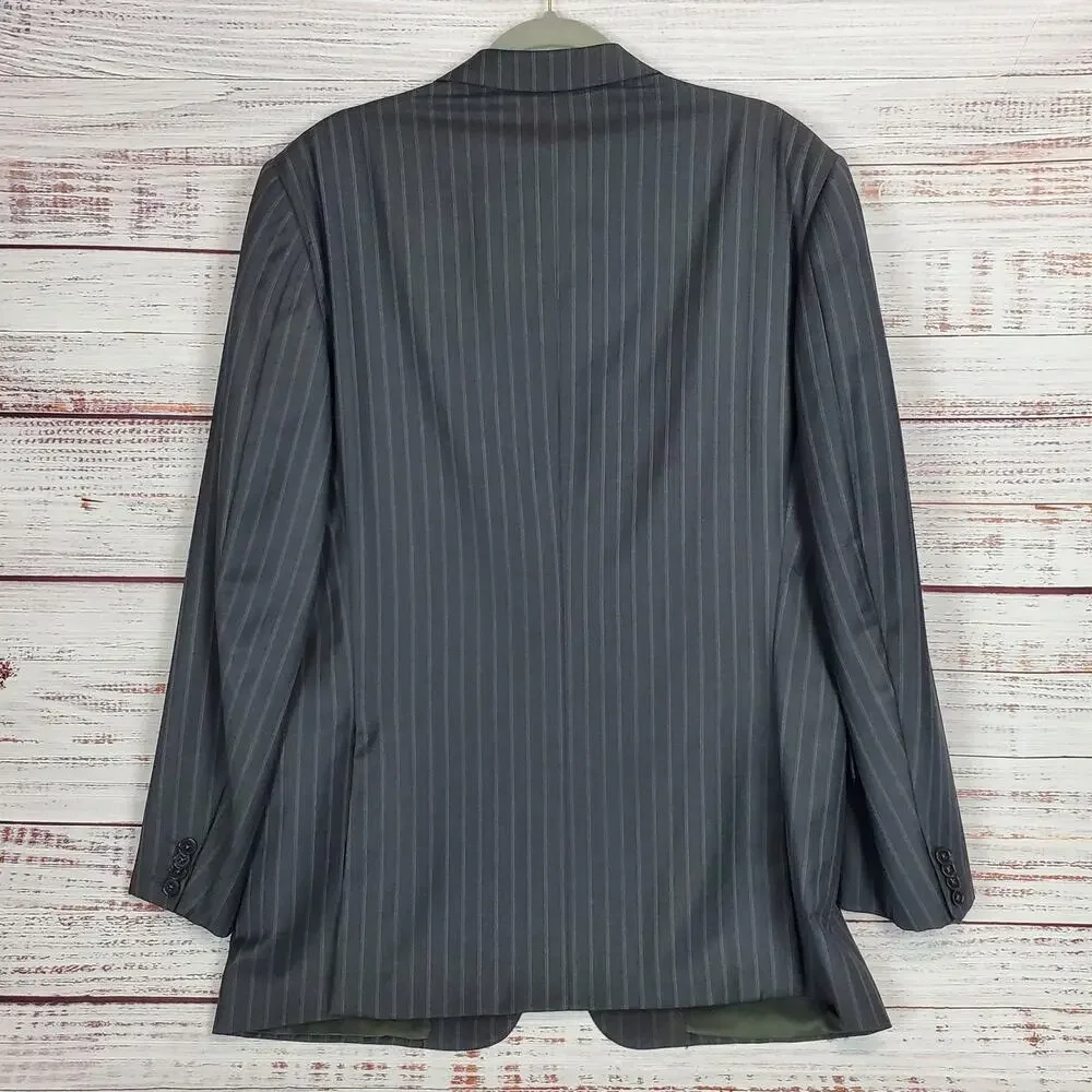 Ermenegildo Zegna Trofeo Gray Suit Jacket 54R EU 44 US XL Wool Sport Coat Italy